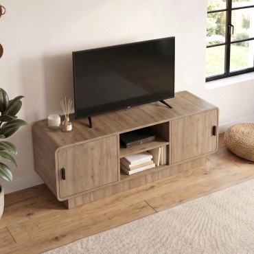 Έπιπλο τηλεόρασης Rovel Megapap χρώμα sepet oak 140,3x39x50cm 1 τεμ.