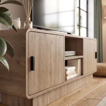 Έπιπλο τηλεόρασης Rovel Megapap χρώμα sepet oak 140,3x39x50cm 1 τεμ.