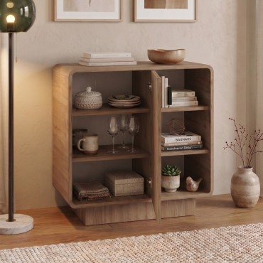 Μπουφές Rovel Megapap χρώμα sepet oak 80,3x39x80,4cm 1 τεμ.