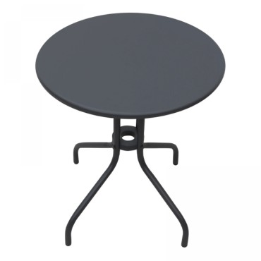 Τραπέζι κήπου Palermo Megapap μεταλλικό χρώμα μαύρο 60x70cm 1 τεμ.