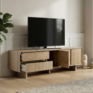 Έπιπλο τηλεόρασης Capri Megapap χρώμα sapphire oak 180x45x55cm 1 τεμ.