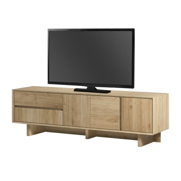 Έπιπλο τηλεόρασης Capri Megapap χρώμα sapphire oak 180x45x55cm 1 τεμ.