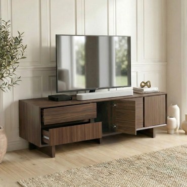 Έπιπλο τηλεόρασης Capri Megapap χρώμα καρυδί milano 180x45x55cm 1 τεμ.