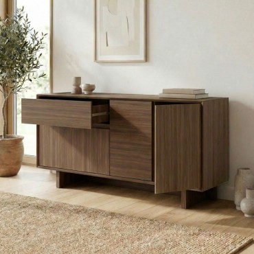 Μπουφές Capri Megapap χρώμα καρυδί milano 146x45x76,5cm 1 τεμ.