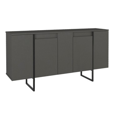 Μπουφές Orontes Megapap χρώμα ανθρακί 160x35,2x80cm 1 τεμ.