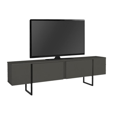 Έπιπλο τηλεόρασης Orontes Megapap χρώμα ανθρακί 180x29,6x50cm 1 τεμ.