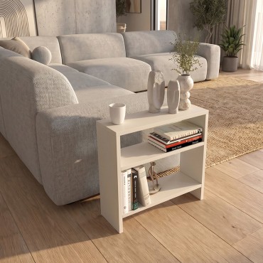 Τραπεζάκι βοηθητικό Silvanus Megapap χρώμα sandstone 51x17,5x49cm 1 τεμ.