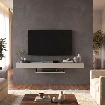 Έπιπλο τηλεόρασης επιτοίχιο Albares Megapap με LED χρώμα sandstone 150x29,6x22cm 1 τεμ.