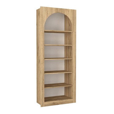 Βιβλιοθήκη Voila Megapap χρώμα sepet oak 74x35x180cm 1 τεμ.
