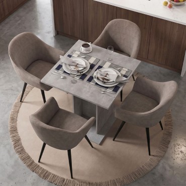 Τραπέζι Allos Megapap χρώμα γκρι σκυροδέματος 75x75x77cm 1 τεμ.