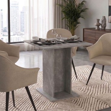Τραπέζι Allos Megapap χρώμα γκρι σκυροδέματος 75x75x77cm 1 τεμ.