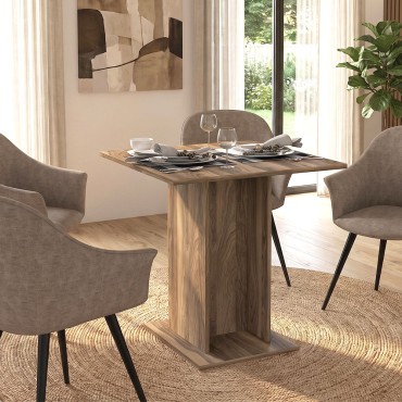 Τραπέζι Allos Megapap χρώμα καρυδί 75x75x77cm 1 τεμ.