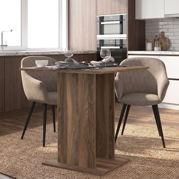 Τραπέζι Allos Megapap χρώμα καρυδί 75x75x77cm 1 τεμ.