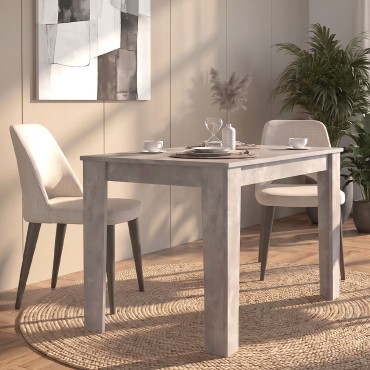 Τραπέζι Darlen Megapap χρώμα γκρι σκυροδέματος 125x72x74cm 1 τεμ.