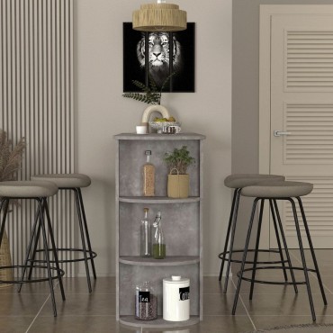 Τραπέζι μπαρ Vigne Megapap χρώμα γκρι σκυροδέματος 150x51,6x101,8cm 1 τεμ.