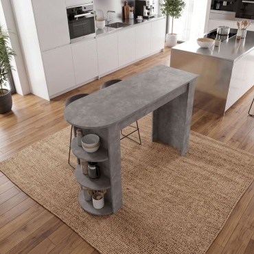 Τραπέζι μπαρ Vigne Megapap χρώμα γκρι σκυροδέματος 150x51,6x101,8cm 1 τεμ.
