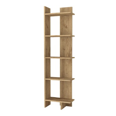 Βιβλιοθήκη Perla Megapap χρώμα sepet oak 48x22x170cm 1 τεμ.