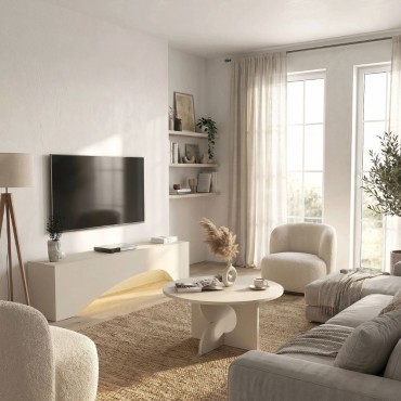 Έπιπλο τηλεόρασης Mara Megapap με LED χρώμα sandstone 150x31,4x40cm 1 τεμ.