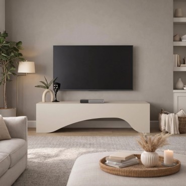 Έπιπλο τηλεόρασης Mara Megapap με LED χρώμα sandstone 150x31,4x40cm 1 τεμ.