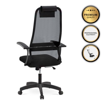 Καρέκλα γραφείου Sheriff Megapap με ύφασμα Mesh χρώμα μαύρο 66,5x70x123/133cm   1 τεμ.