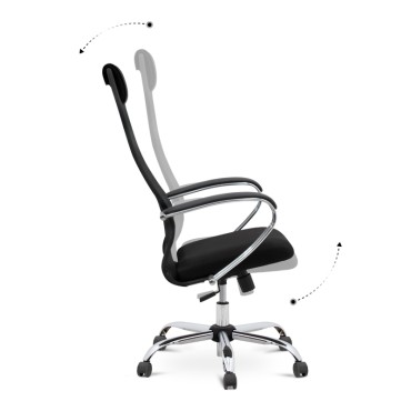 Καρέκλα γραφείου Lord Megapap με ύφασμα Mesh χρώμα μαύρο 66,5x70x123/133cm 1 τεμ.