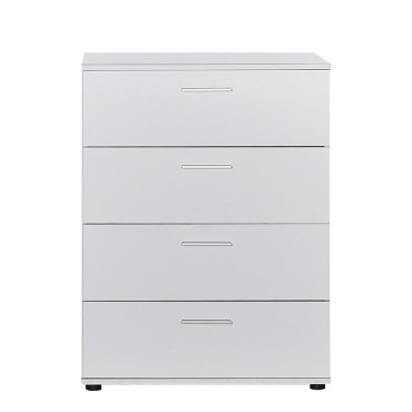 Συρταριέρα μελαμίνης Trendline Megapap σε χρώμα λευκό 73x44x96cm 1 τεμ.