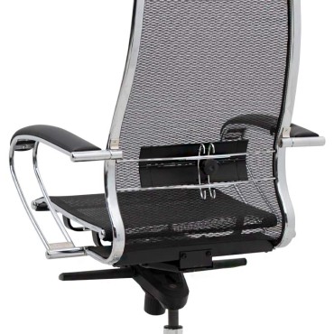 Καρέκλα γραφείου εργονομική Samurai-2 Megapap με ύφασμα Mesh σε μαύρο 70x70x124/134cm 1 τεμ.