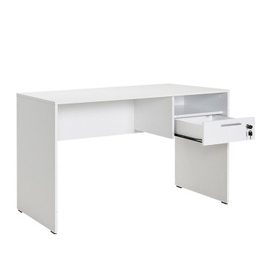 Γραφείο εργασίας Concept Megapap από μελαμίνη σε χρώμα λευκό 120x60x75cm 1 τεμ.