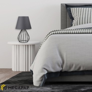 Φωτιστικό επιτραπέζιο Akerlind Megapap ύφασμα Pvc/μέταλλο χρώμα ανθρακί/μαύρο 22x17x36εκ.