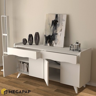 Μπουφές Sila Megapap χρώμα λευκό 140x45x72cm 1 τεμ.