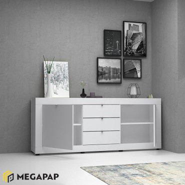 Μπουφές Ocean Megapap χρώμα λευκό 210x45x86cm 1 τεμ.