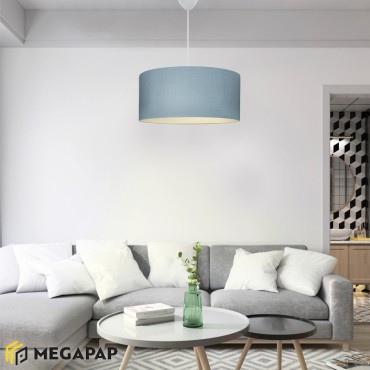 Φωτιστικό οροφής Monahan Megapap υφασμάτινο μονόφωτο χρώμα μπλε 38x20x70εκ.