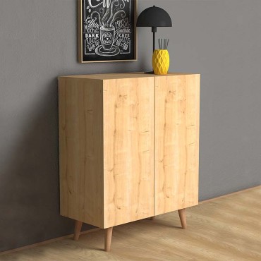 Παπουτσοθήκη μελαμίνης Luce Megapap 12 ζευγών χρώμα oak 70x35x85cm