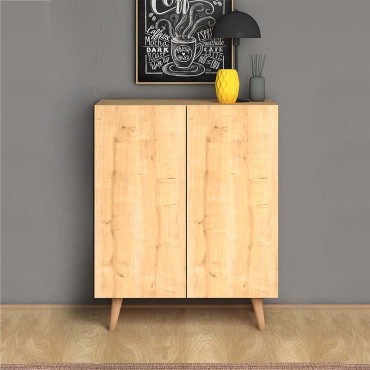 Παπουτσοθήκη μελαμίνης Luce Megapap 12 ζευγών χρώμα oak 70x35x85cm