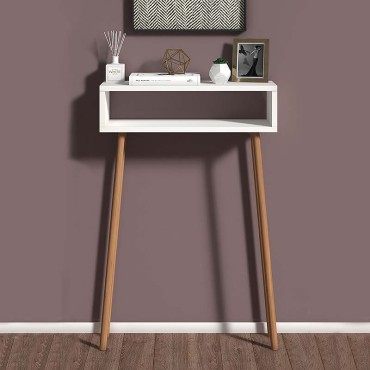 Κονσόλα Moca Megapap από μελαμίνη χρώμα λευκό 60x22x87cm 1 τεμ.