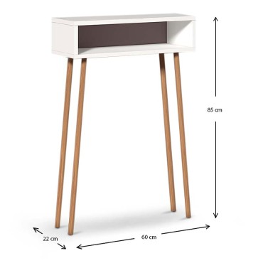 Κονσόλα Moca Megapap από μελαμίνη χρώμα λευκό 60x22x87cm 1 τεμ.