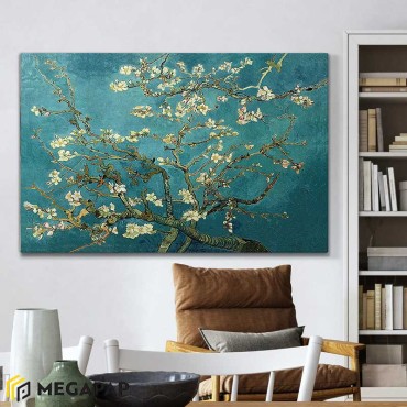 Πίνακας σε καμβά "Blooming Flowers" Megapap ψηφιακής εκτύπωσης 140x100x3εκ.