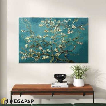 Πίνακας σε καμβά "Blooming Flowers" Megapap ψηφιακής εκτύπωσης 100x70x3εκ.