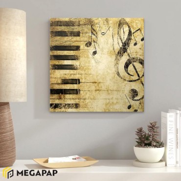 Πίνακας σε καμβά "Piano Keys" Megapap ψηφιακής εκτύπωσης 50x50x3εκ.