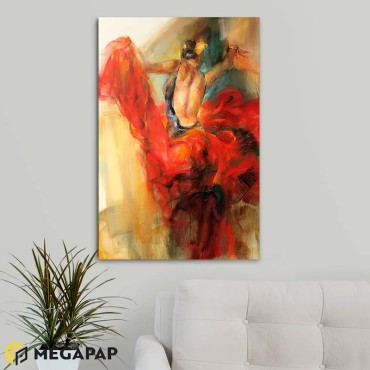 Πίνακας σε καμβά "Dancer" Megapap ψηφιακής εκτύπωσης 60x90x3εκ.