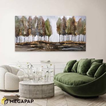 Πίνακας σε καμβά "Poplars" Megapap ψηφιακής εκτύπωσης 125x80x3εκ.
