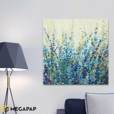 Πίνακας σε καμβά "Wildflowers" Megapap ψηφιακής εκτύπωσης 60x60x3εκ.