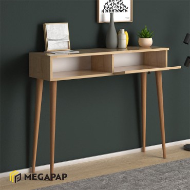 Κονσόλα μελαμίνης Napoli Megapap χρώμα oak 90x29x88cm 1 τεμ.