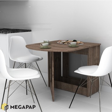 Τραπέζι Winslet Megapap επεκτεινόμενο χρώμα καρυδί 34(63+63)x80x76cm 1 τεμ.