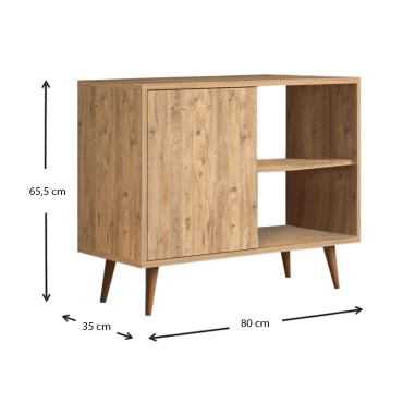 Κονσόλα - μπουφές μελαμίνης Luce Megapap χρώμα pine 80x35x66cm 1 τεμ.