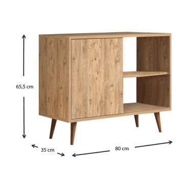 Κονσόλα - μπουφές μελαμίνης Luce Megapap χρώμα pine 80x35x66cm 1 τεμ.