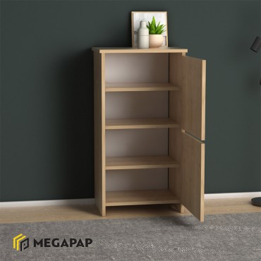 Παπουτσοθήκη μελαμίνης Port Megapap 8 ζευγών χρώμα oak 48x31x92cm