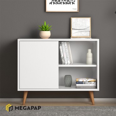 Κονσόλα - μπουφές μελαμίνης Luce Megapap χρώμα λευκό 80x35x66cm 1 τεμ.