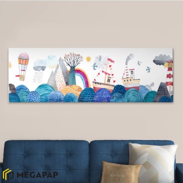 Πίνακας σε καμβά "Dreams" Megapap ψηφιακής εκτύπωσης 40x120x3εκ.