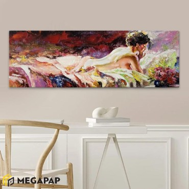 Πίνακας σε καμβά "Naked Girl" Megapap ψηφιακής εκτύπωσης 120x40x3εκ.